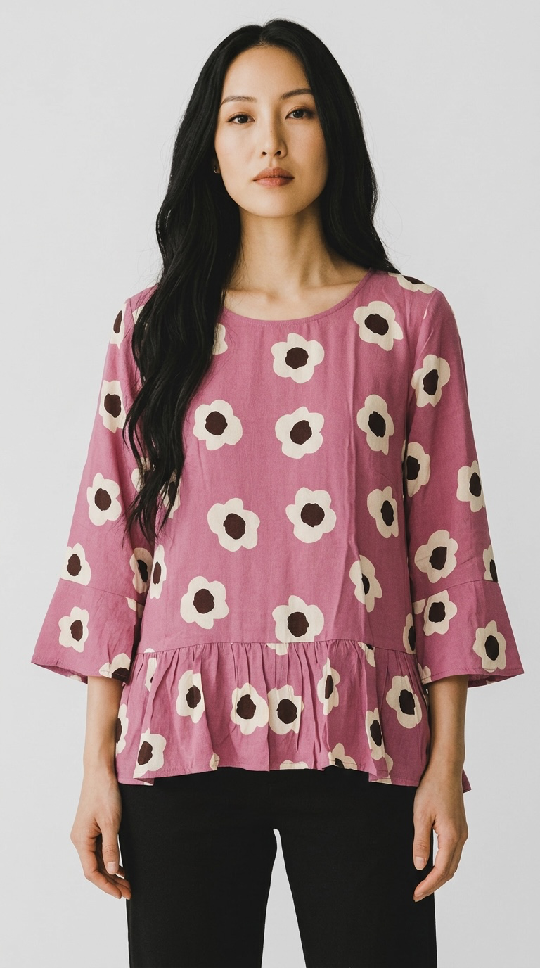 Mister Zimi Winter Celeste Top In Zinnia Floral Print Size 10