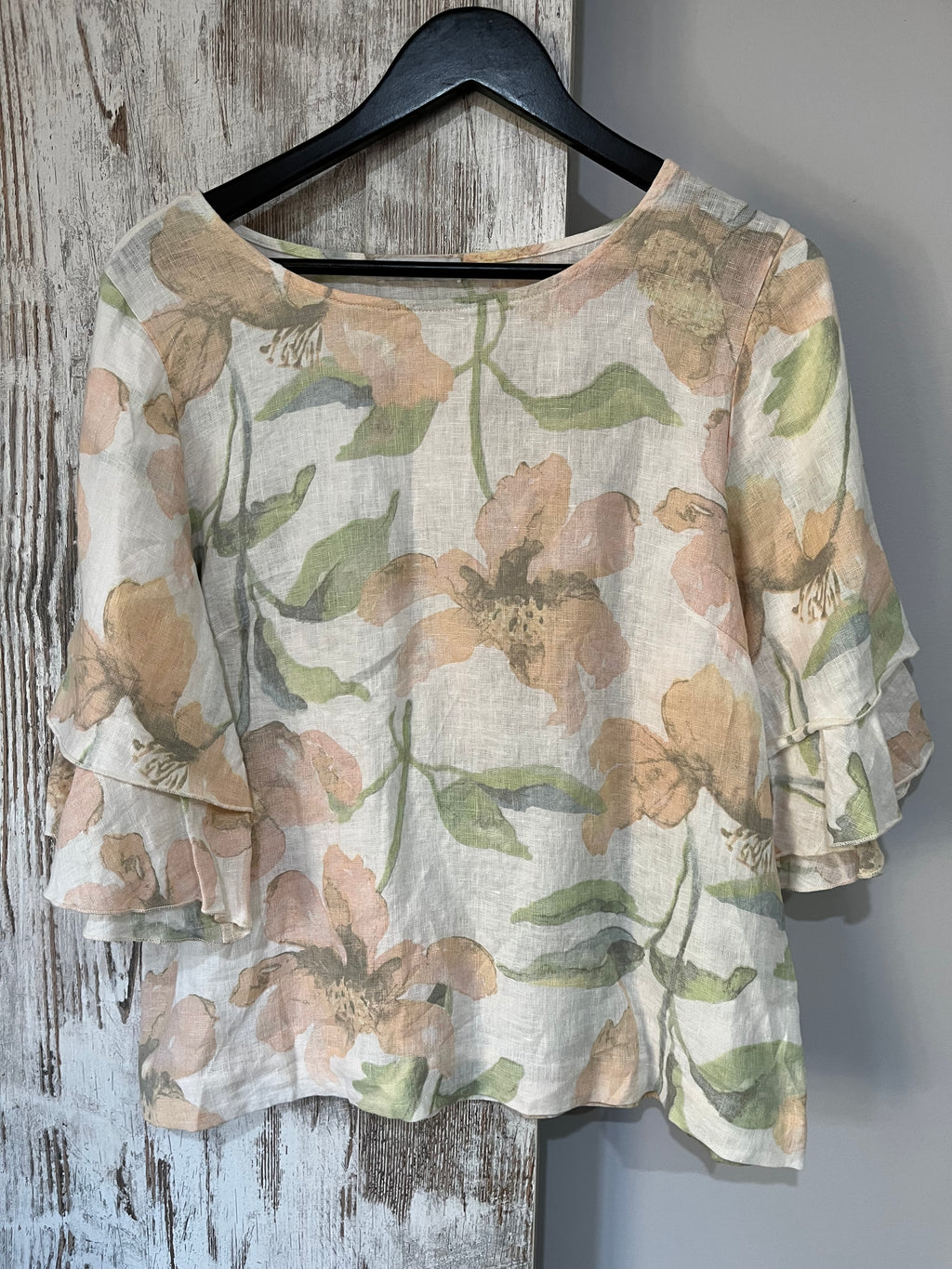 Ridley Italian Made 100% Linen Top Size M RRP $159