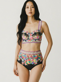 LOVERHEARTS Floral High-Waisted Bikini Set Size 14