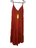 THE OTHERS Shirred Bodice Tiered Maxi Dress Rust - Image 1