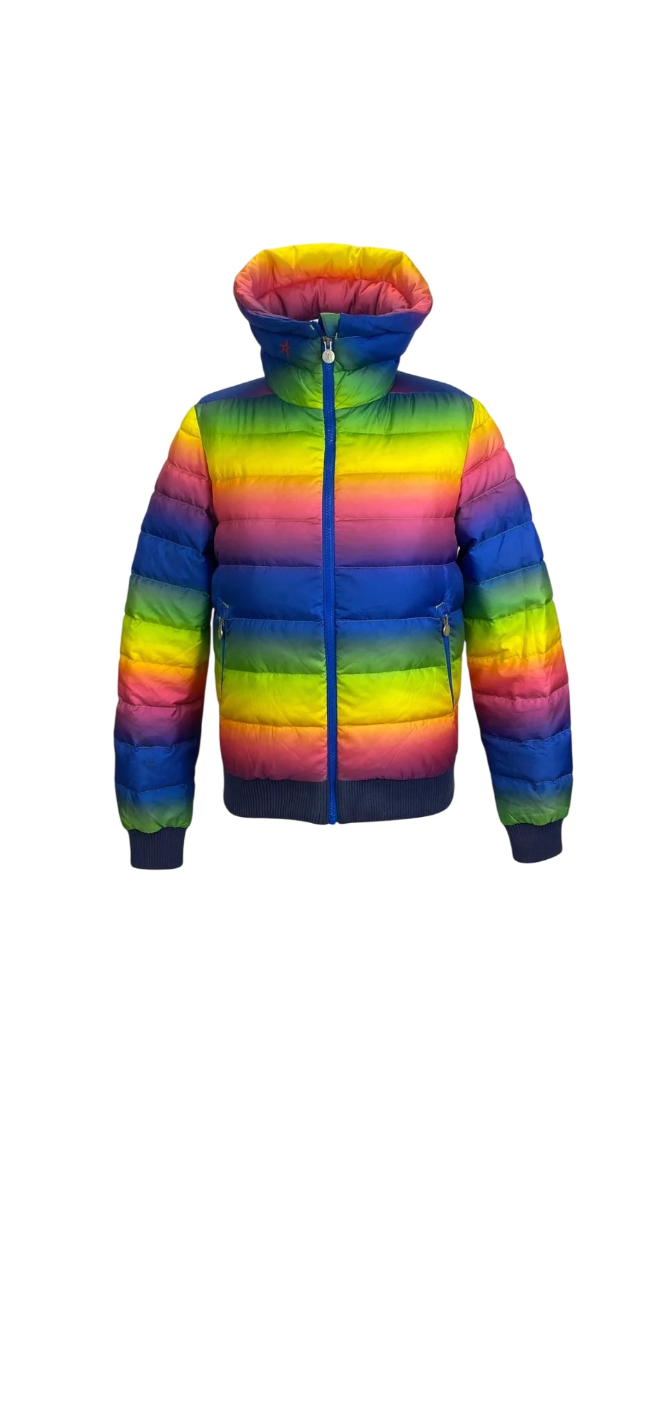 Perfect Moment Rainbow Stripe Puffer Ski Jacket - Image 1