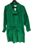 Aknvas Ketevan Green Cotton Utility Romper - Image 1