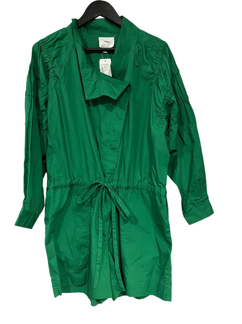 Aknvas Ketevan Green Cotton Utility Romper - Image 1