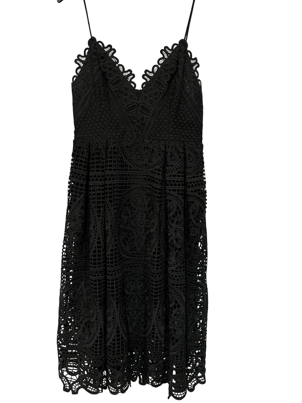 Seed Heritage Black Lace Midi Dress Size 12 - Image 1