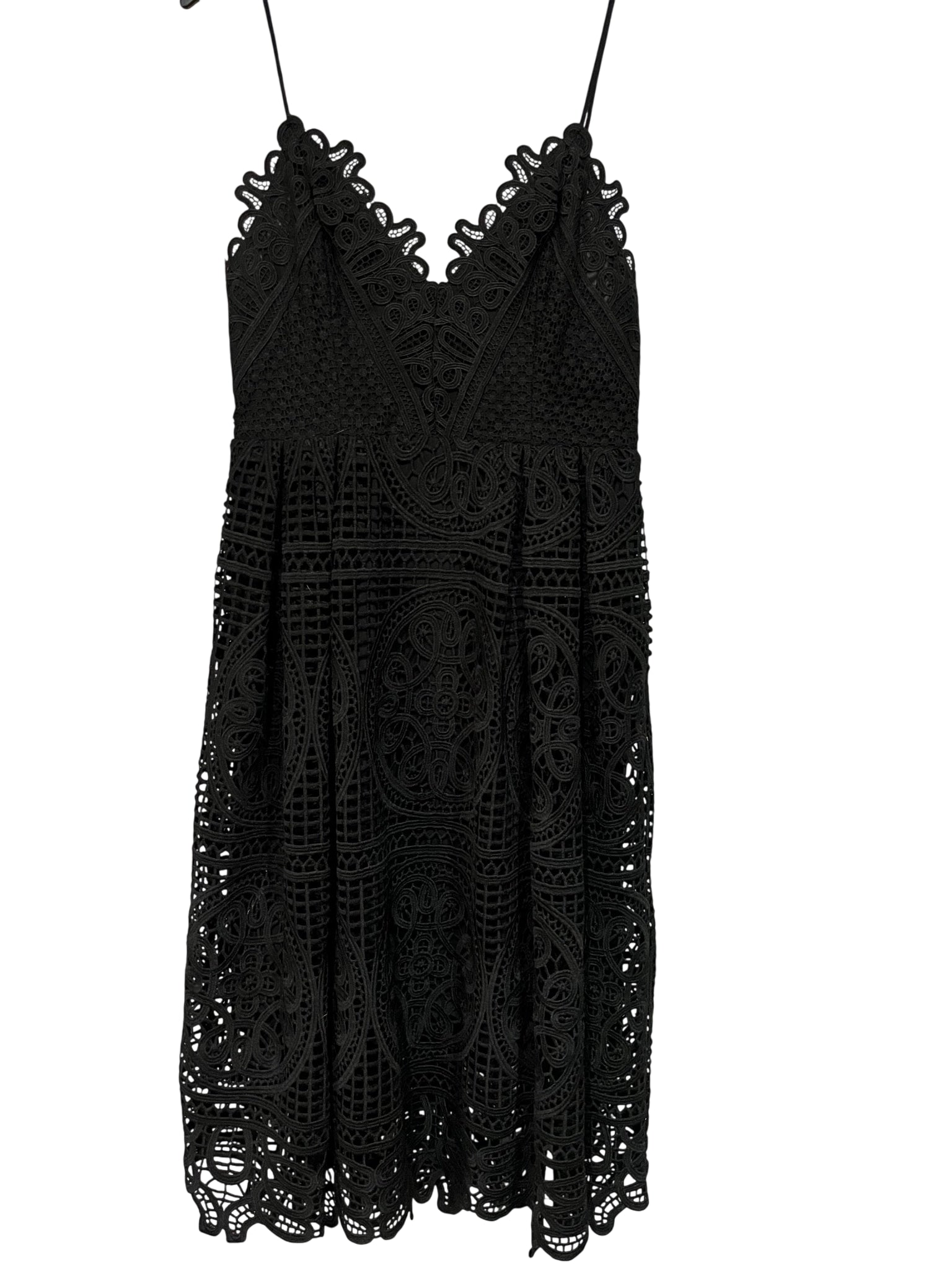 Seed Heritage Black Lace Midi Dress Size 12 - Image 1