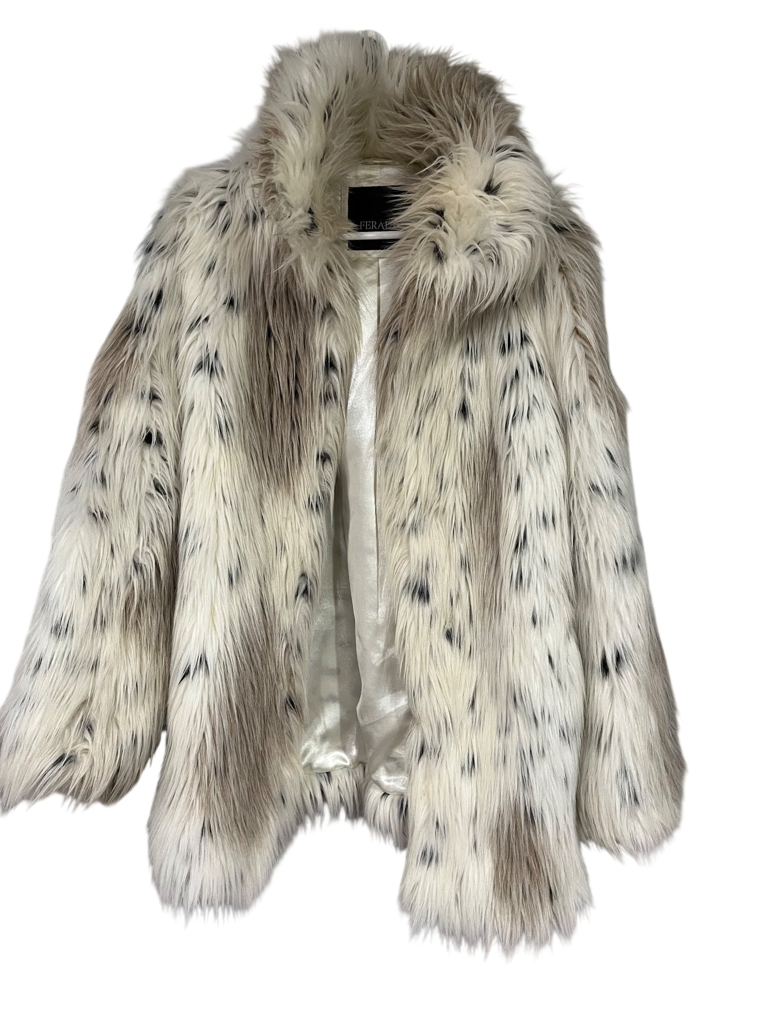 Vintage Feraud Faux Fur Spotted Coat - Image 1
