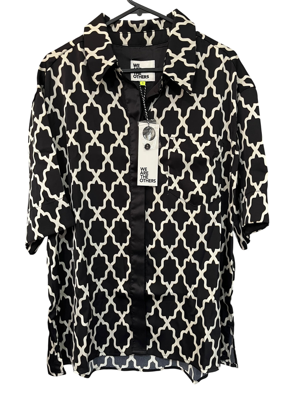 We Are The Others Black & White Geometric Print Shirt - Image 1