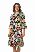 Binny Floral Print Bell Sleeve Dress Size 10