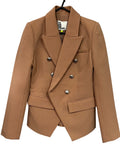 We Are The Others Double Breasted Fitted Blazer Peach /pink - Image 1