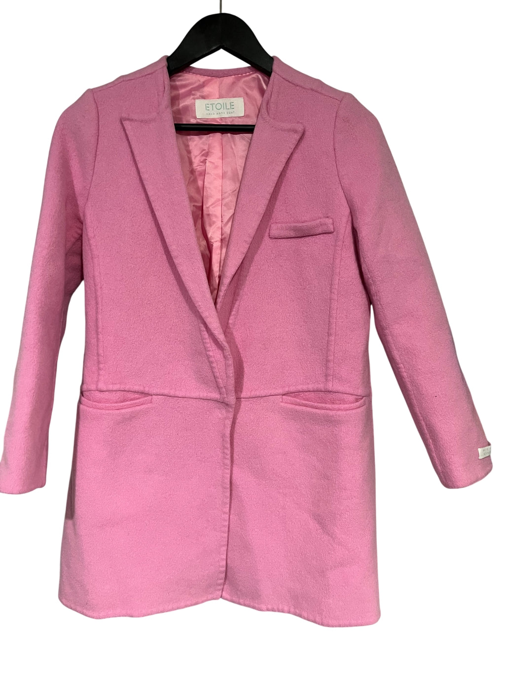 CANDY CRUSH Pink Wool Blend Hand Made Coat - Image 1