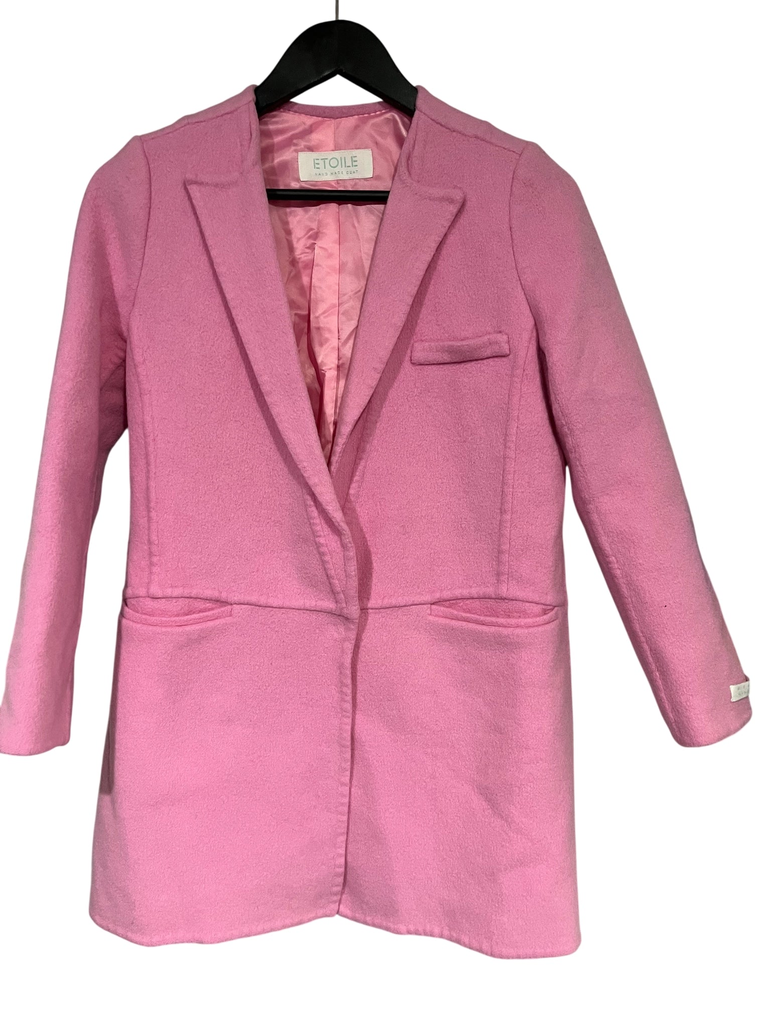 CANDY CRUSH Pink Wool Blend Hand Made Coat - Image 1