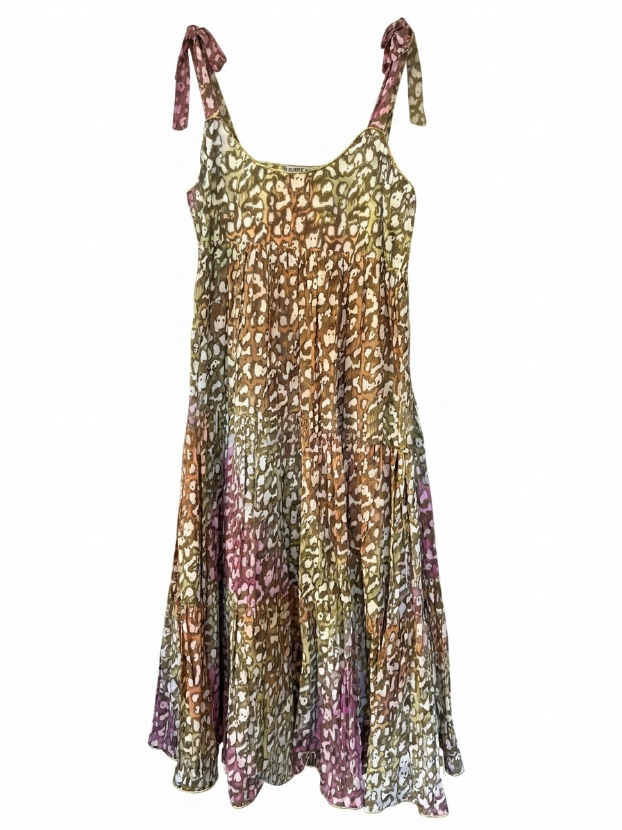 Juliet Dunn London Leopard Print Tiered Midi Dress RRP $599 - Image 1