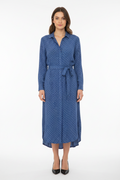 SAMSØE Φ SAMSØE Stella Blue Starry Print Shirt Dress