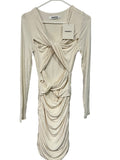 Venroy Buttercream Long Sleeve Jersey Mini Dress M RRP$220 - Image 1