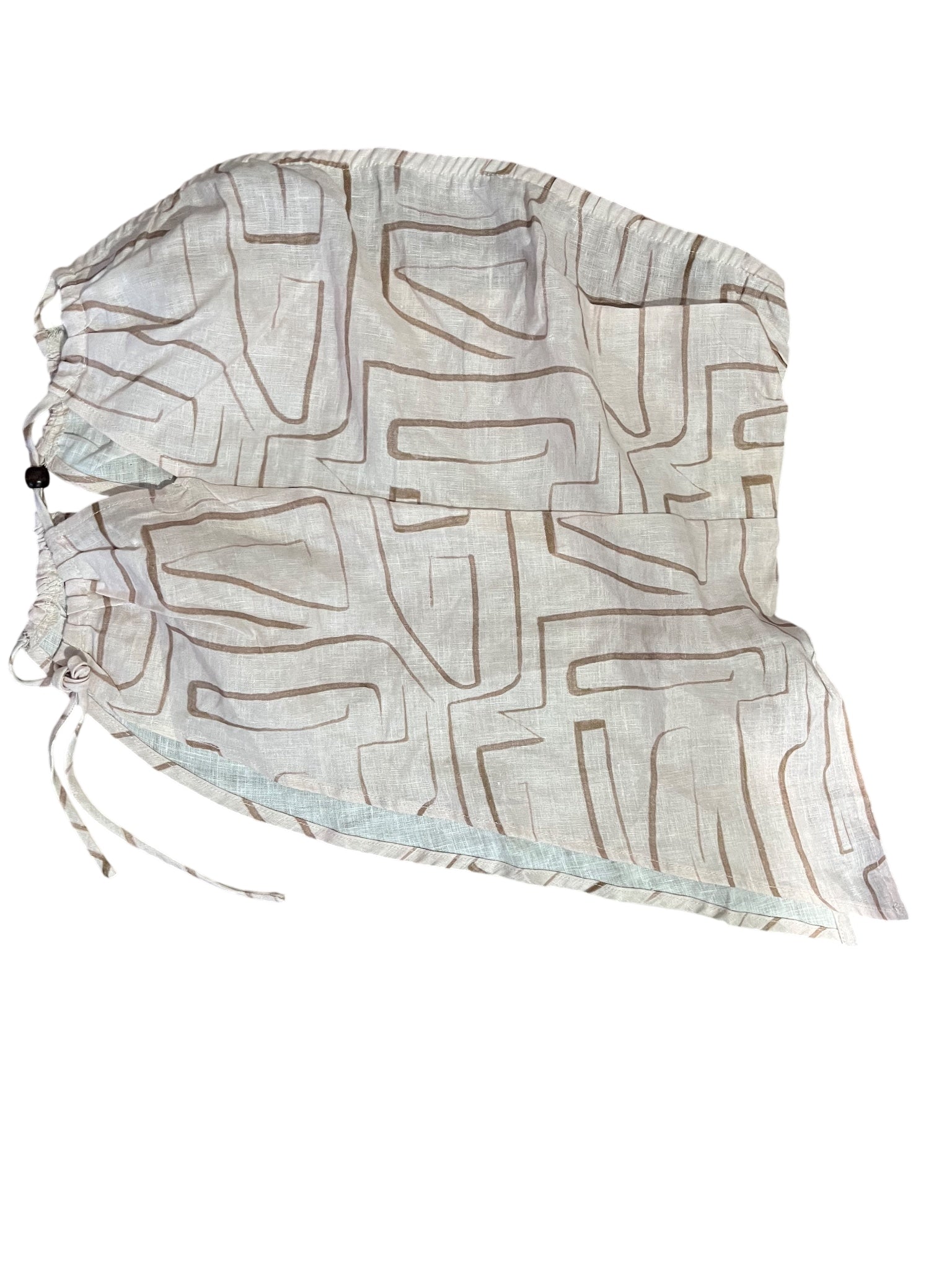 VRG GRL Abstract Print Linen Blend Tube Top - Image 1