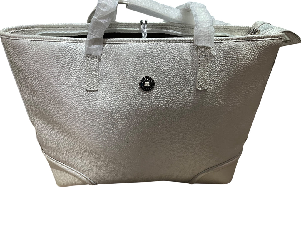 Oroton Melanie Pebble Tote Bag Pale Silver - Image 1
