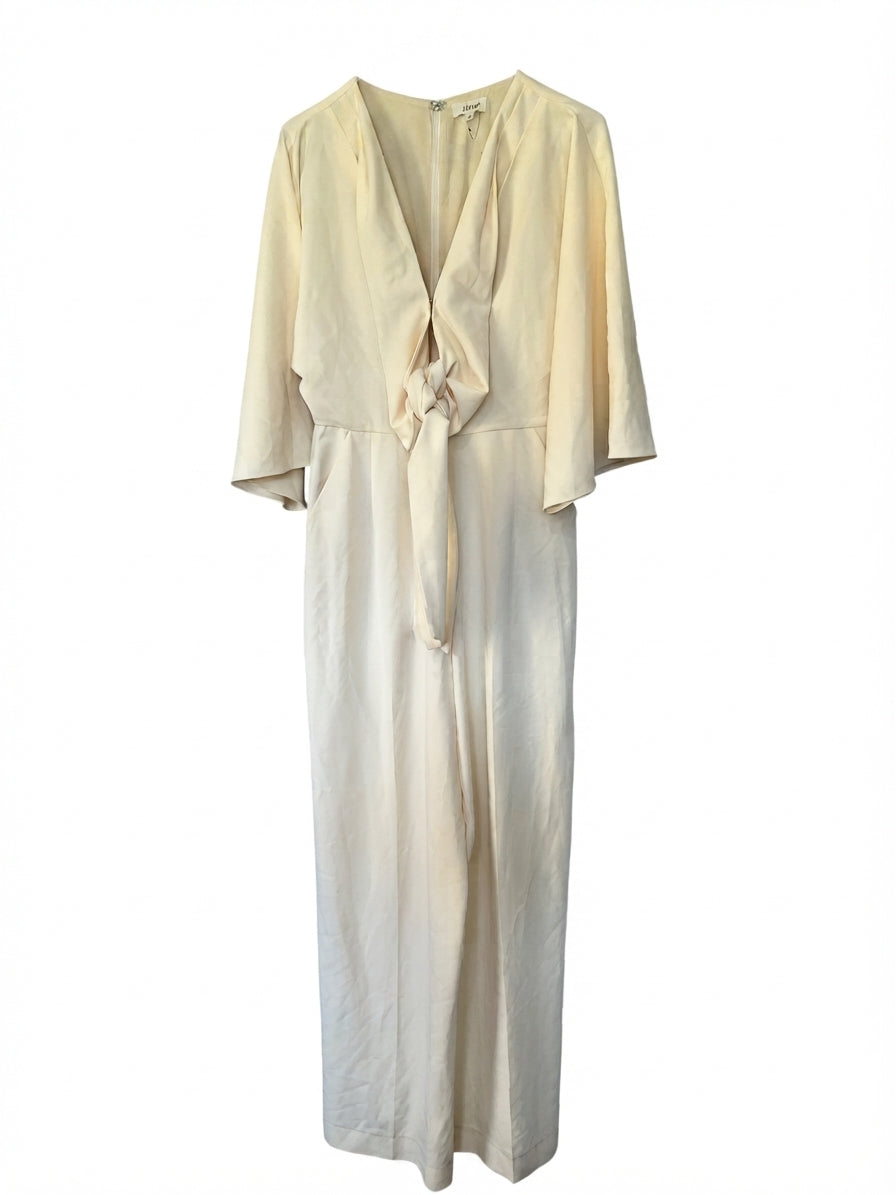 SÄVEL Cream Tie-Front Jumpsuit Size 10 - Image 1