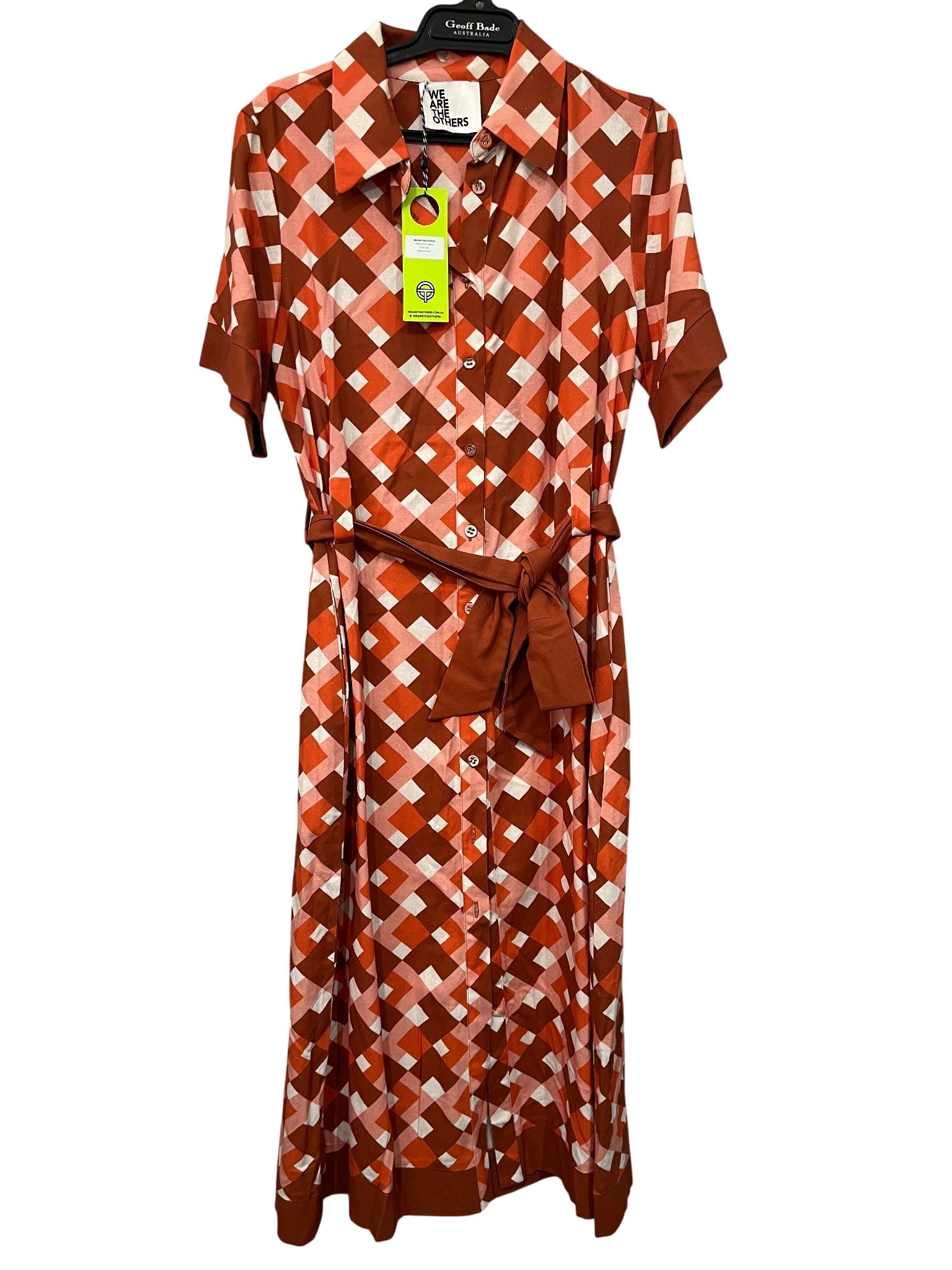We Are The Others Tiana Shirt Dress Campari Print - Image 1