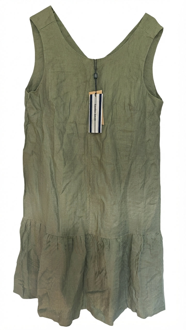 Gordon Smith Sage Green Sleeveless Tiered Dress New With Tags Size 10 - Image 1