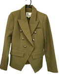 We Are The Others Olive Green Double Breasted Skull Button Blazer - Image 1