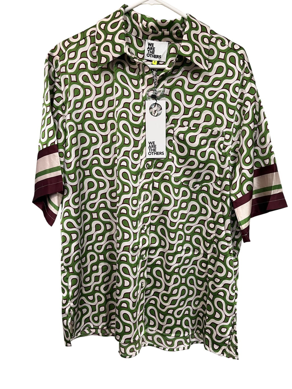 We Are The Others Tania Geometric Print Short Sleeve Shirt - Image 1