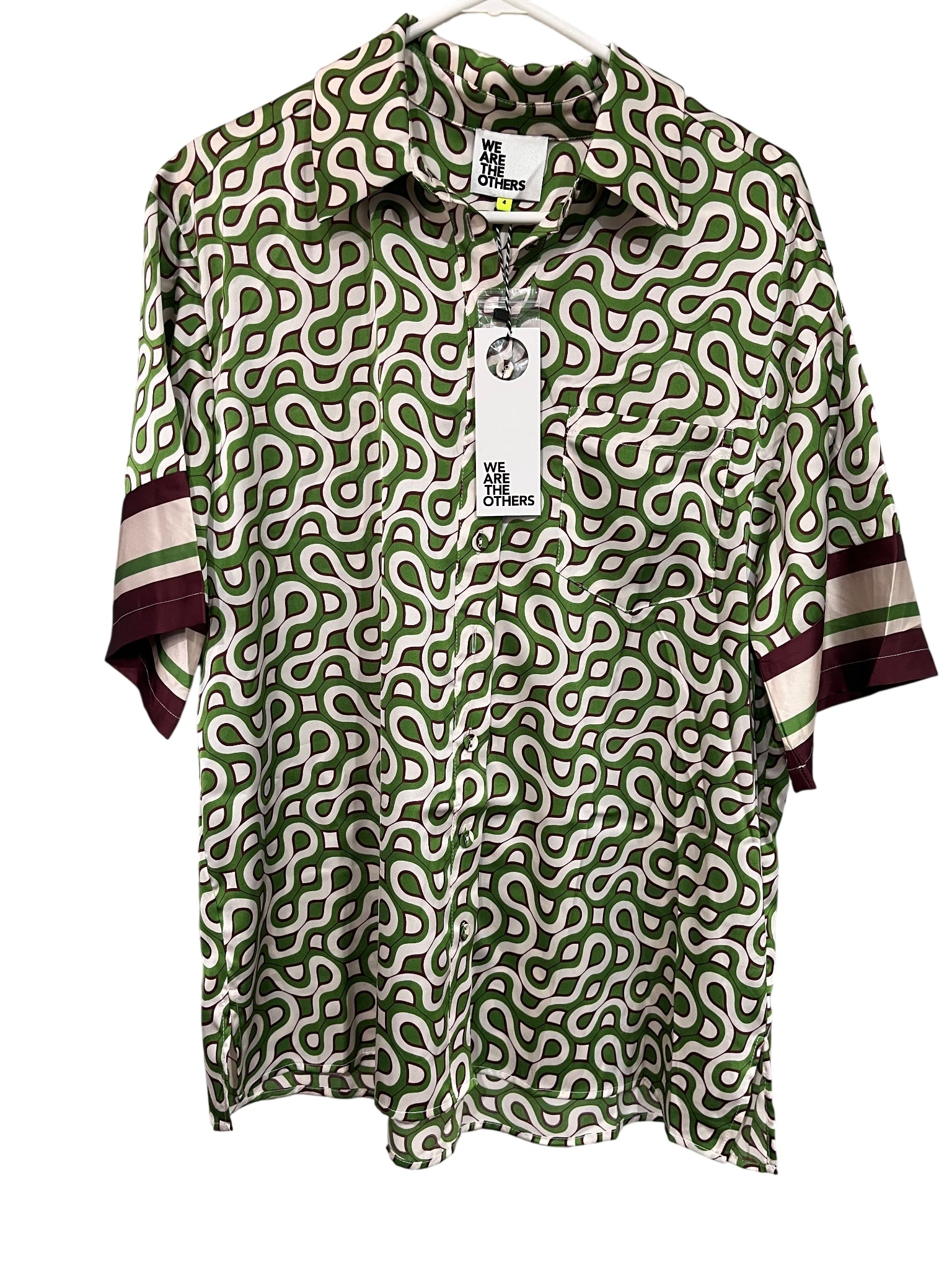 We Are The Others Tania Geometric Print Short Sleeve Shirt - Image 1