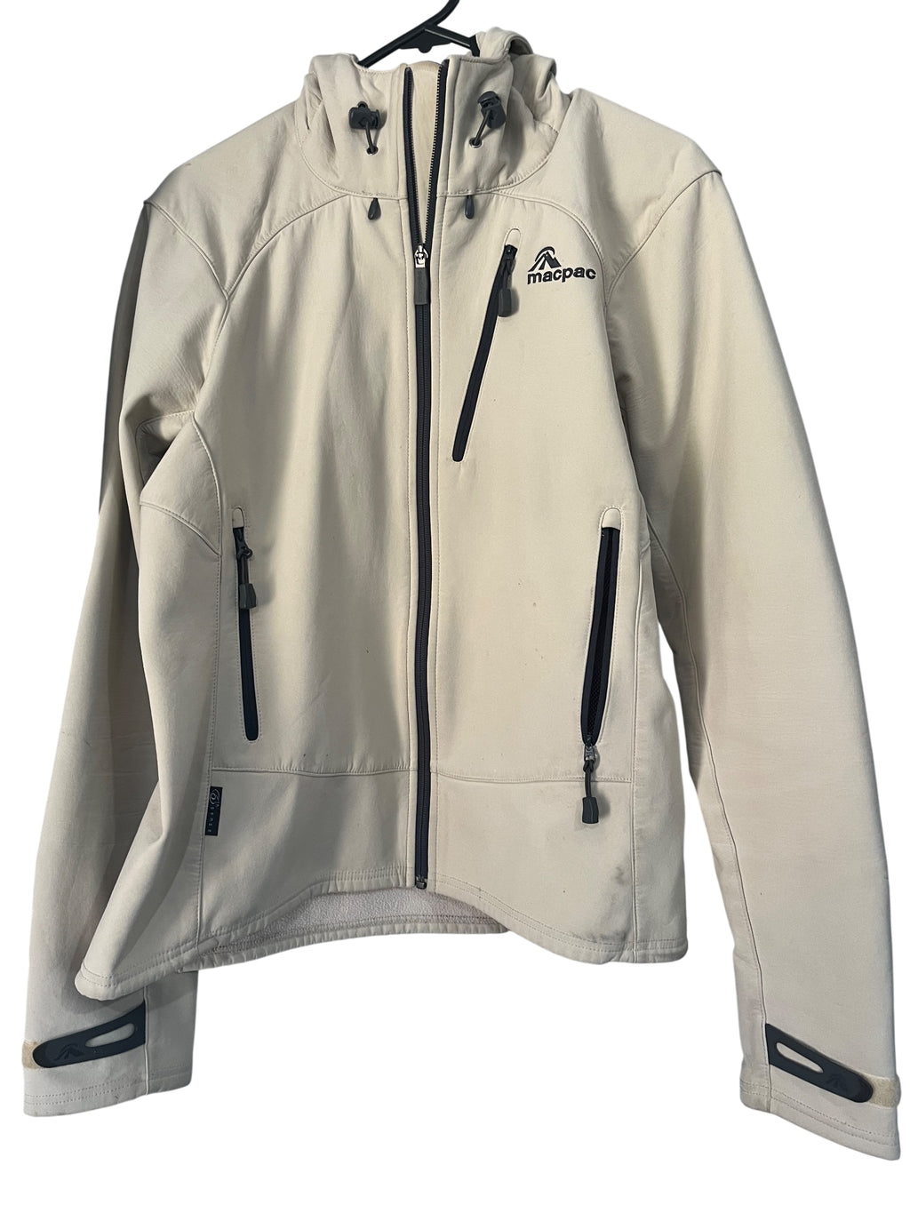 Macpac Women's Softshell Hooded Jacket Beige Size 14 - Image 1