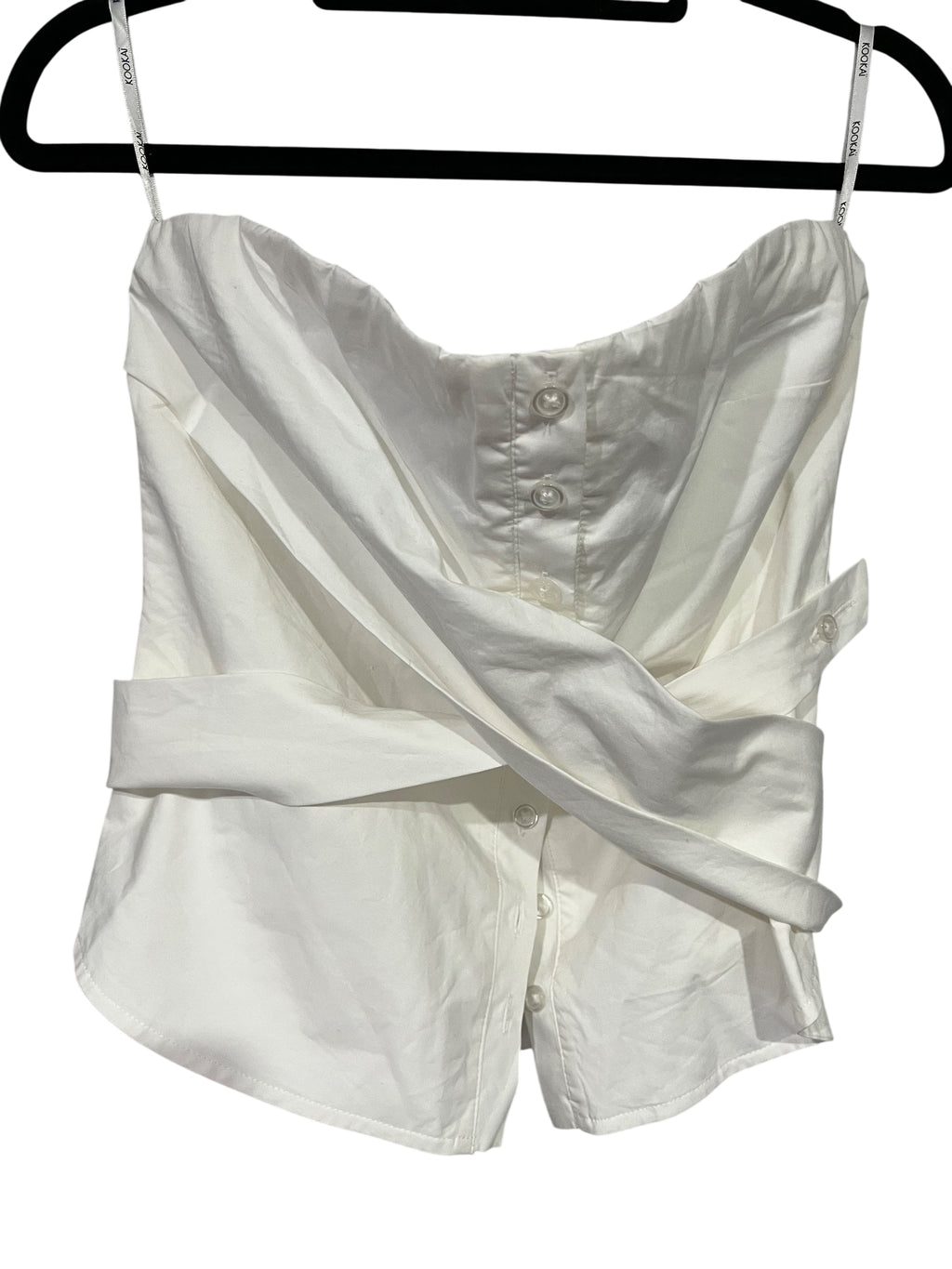 Kookai White Freddy Strapless Corset Top AU 10 - Image 2