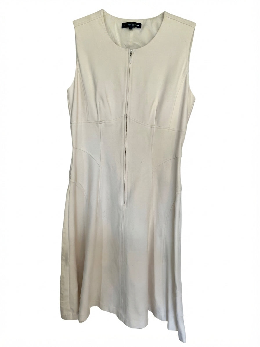 Nanette Lepore Cream Sleeveless Zip-Front A-Line Dress $600 - Image 1