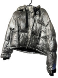 Iets Frans Metallic Silver Puffer Jacket - Image 1
