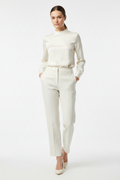 KOOKAÏ White High-Waisted Tailored Trousers