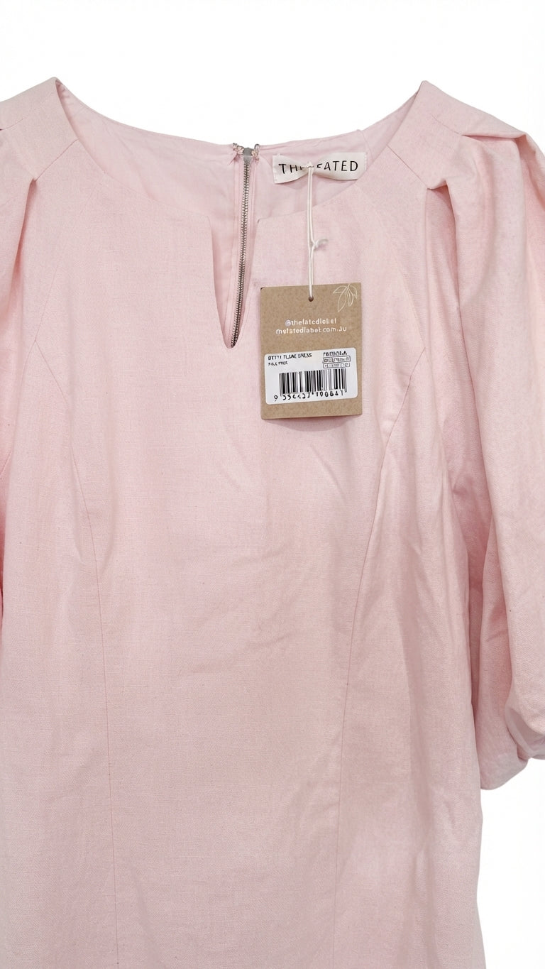 The Fated Betty Flare Dress Pale Pink Size 12 RRP $160 - Image 1
