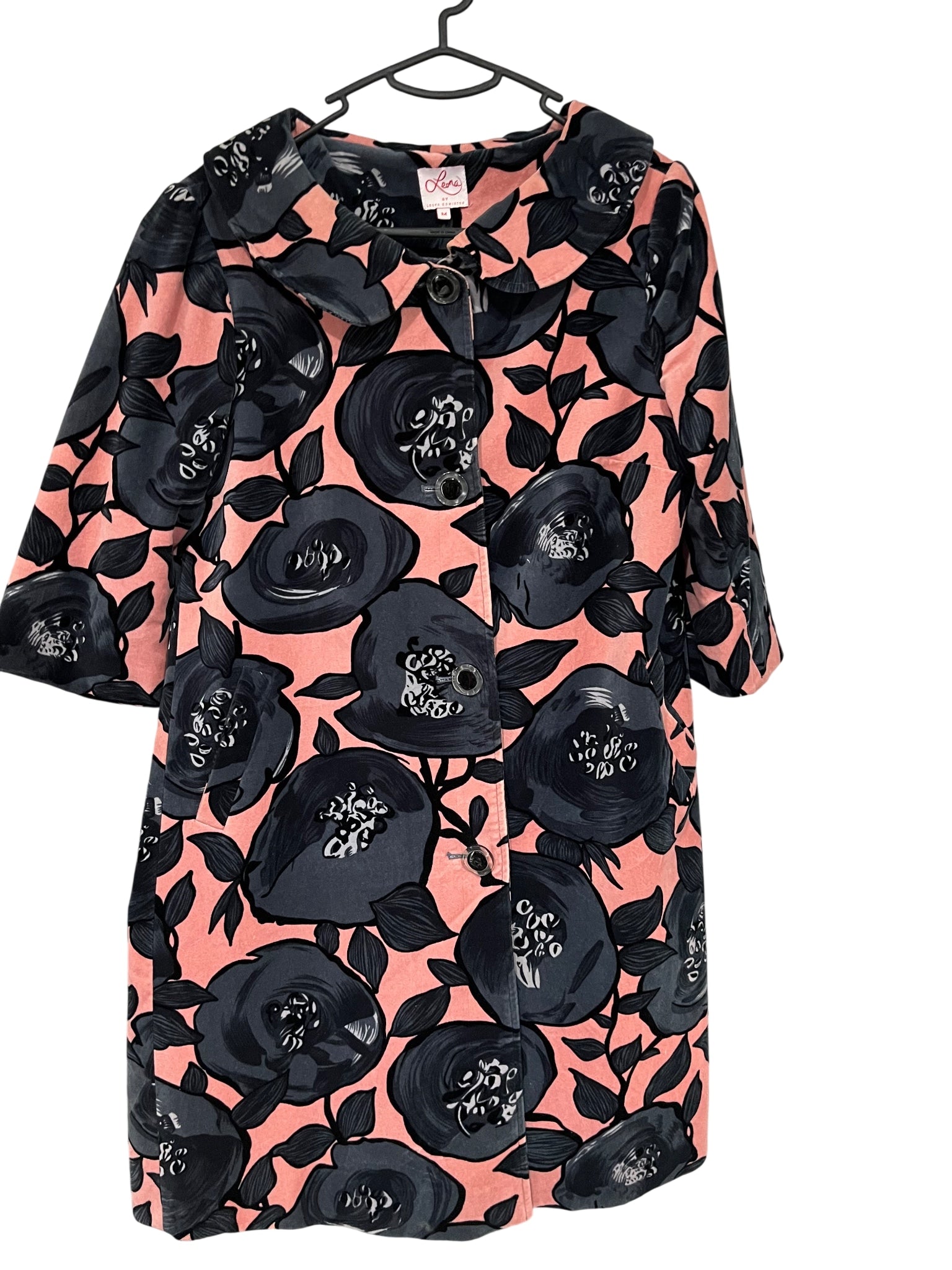 Leona Edmiston Floral Print Coat - Size M - Image 1