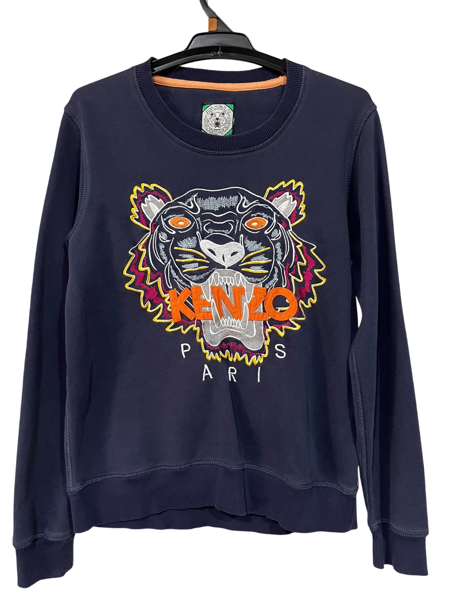 Kenzo Paris Tiger Embroidered Navy Sweatshirt S RRP $600 - Image 1
