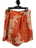 Sheike Orange Floral Tie Waist Short Size 12 - Image 1