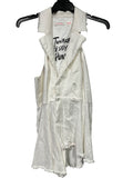 Stunning Sass & Bide Jungle Teddy Punks Cascading Vest White AU 12 - Image 1