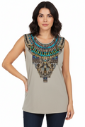 Camilla Embellished Sleeveless Tank Top