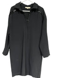 IRO Clemens Black Long Sleeve Shirt Dress With Lace Detail - Image 1