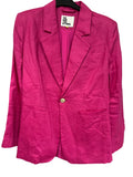 We Are The Others Hot Pink Linen Blend Blazer - Image 1