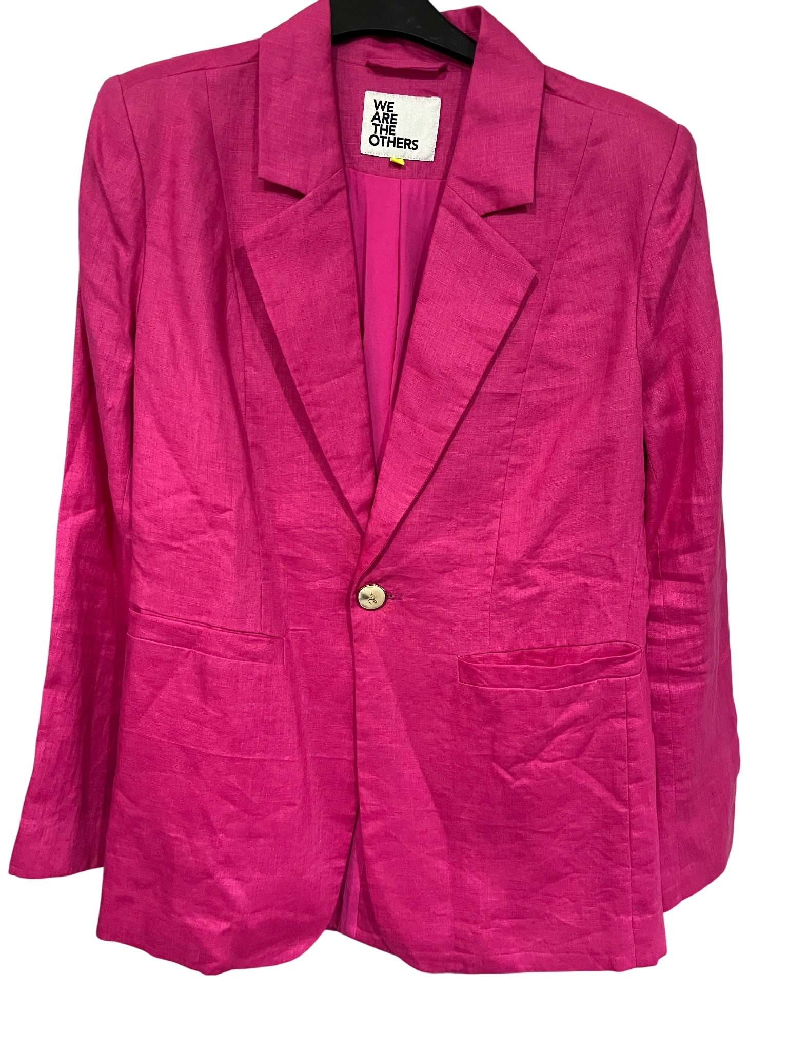We Are The Others Hot Pink Linen Blend Blazer - Image 1