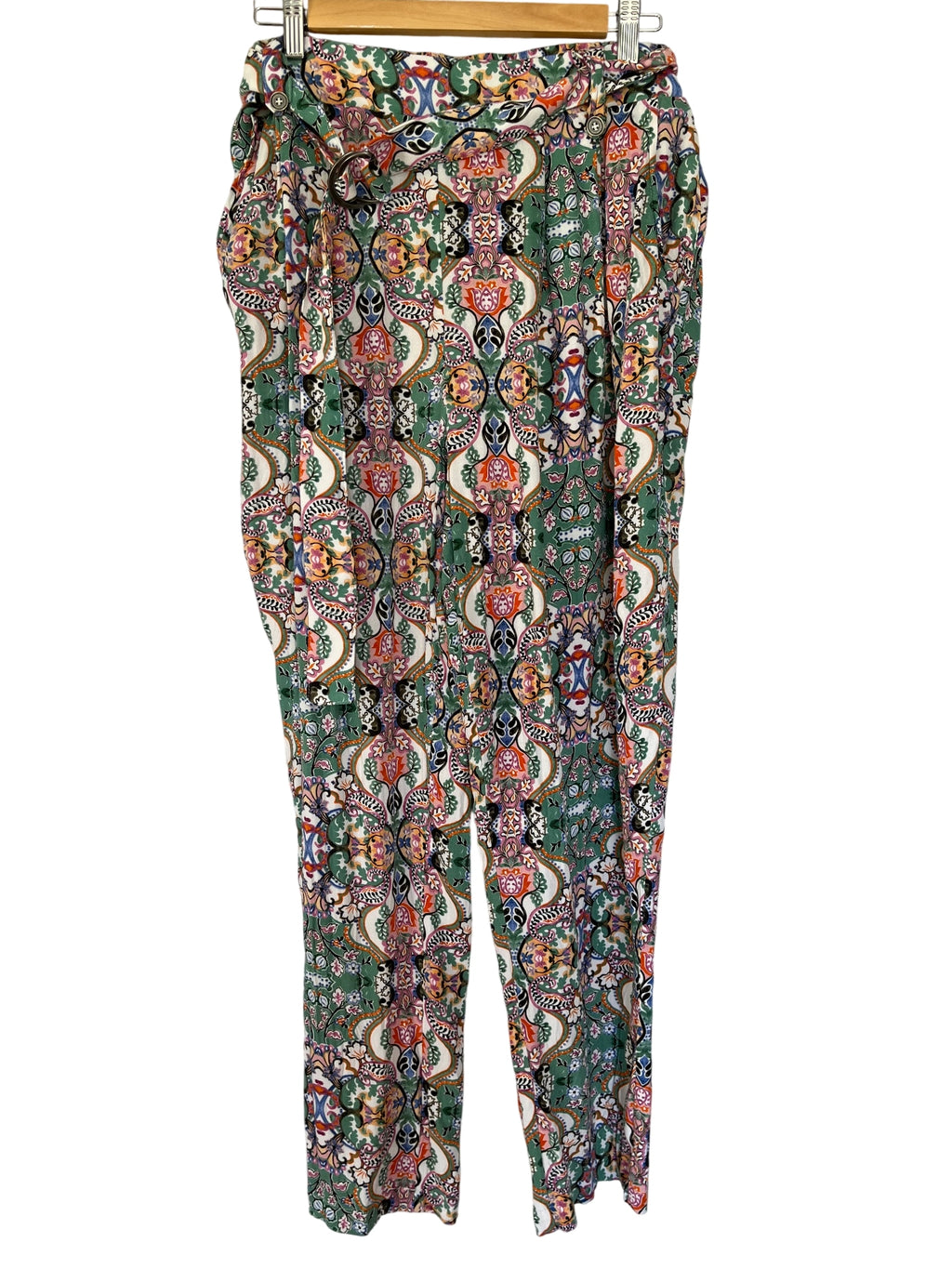 Isle Of Mine Paperbag Waist Trousers Floral Print Size L - Image 1