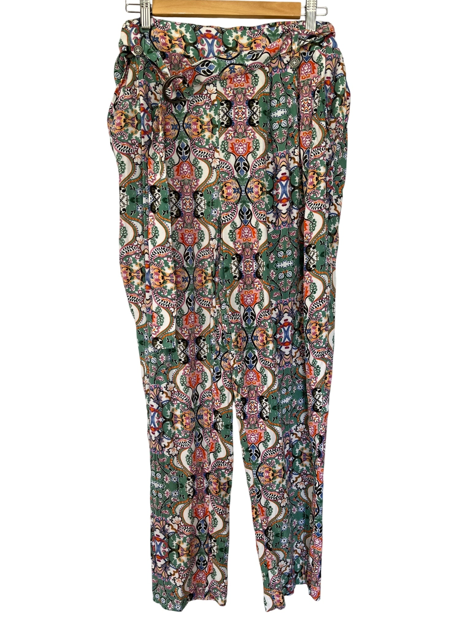 Isle Of Mine Paperbag Waist Trousers Floral Print Size L - Image 1