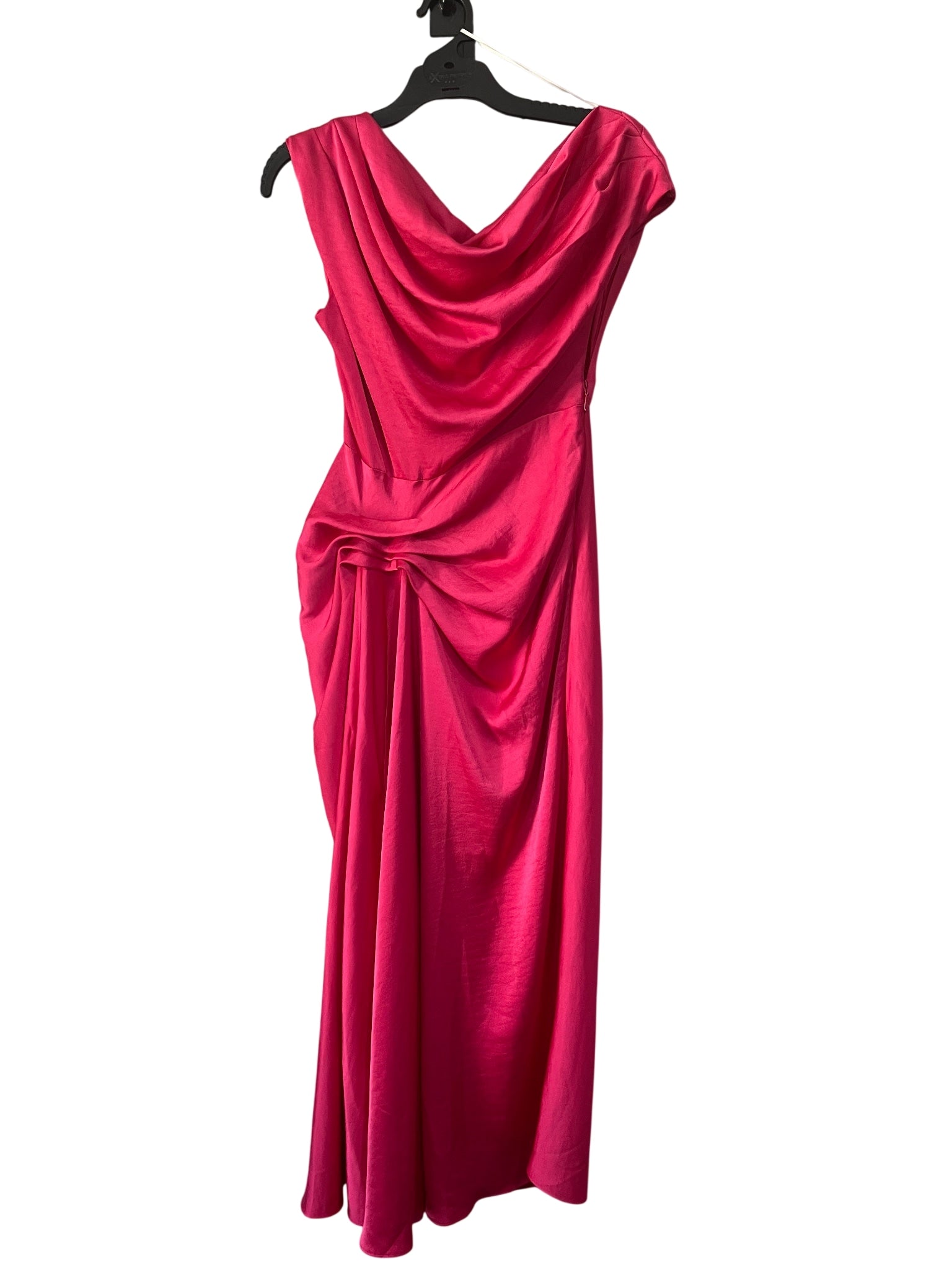 SAVEL Pink Cowl Neck Sleeveless Midi Dress Size 10 - Image 1