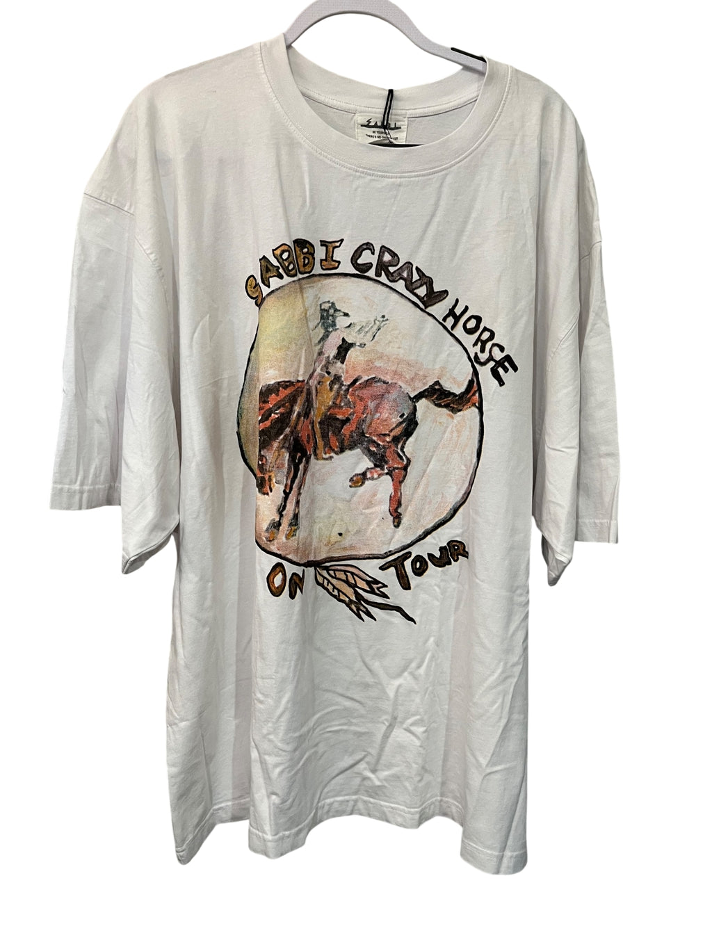 Sabbi Crazy Horse On Tour Graphic T-Shirt White Size L - Image 1