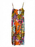 AERE Linen Empire Bodice Maxi Dress Amelia Print Size 14 - Image 1