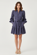 Saint Armont Lula Mini Shirt Dress French Navy Size 8 RRP $490