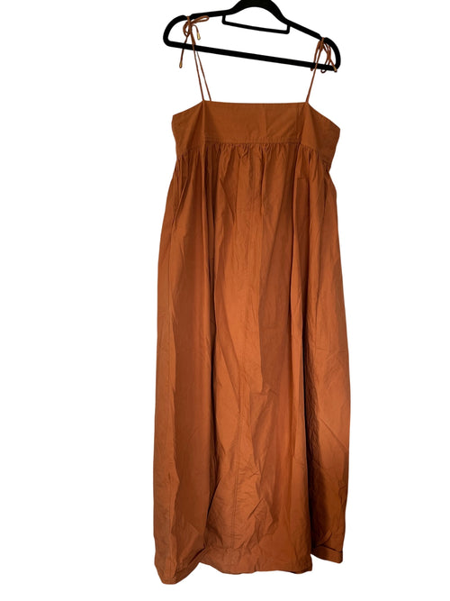 Daisy Says Gathered Midi Dress In Rust Size M - Image 1