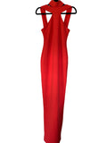 Nookie Red High Neck Cutout Maxi Dress Size 8 - Image 1