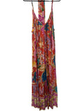SPELL Painter's Garden Strappy Maxi Dress Crimson 3XL - Image 1