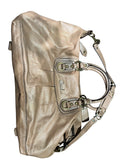 Coach Metallic Gold Leather Satchel Handbag - Image 1